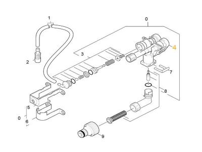 KARCHER Culasse repere 4 pour nettoyeur haute-pression  - 45505070