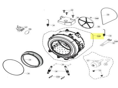BEKO Cuve Complete Avec Palier Pour Lave Linge  - 2880600201