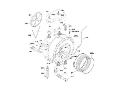 CANDY Cuve complete avec tambour pour lave linge  - 49029792