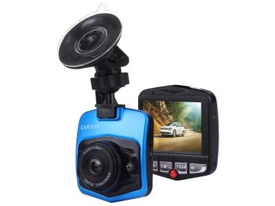 YONIS Dashcam 480P Cam&eacute;ra Embarqu&eacute;e LCD 2.4 Pouces Voix Vision Nocturne Noir Bleu + SD 32Go
