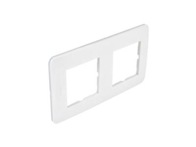 DEBFLEX Casual plaque 2 postes horizontale ou verticale blanc - Blanc brillant