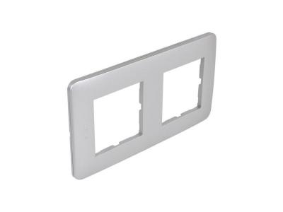 DEBFLEX Casual plaque 2 postes horizontale ou verticale alu - Silver