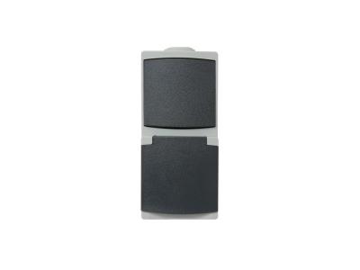 DEBFLEX Perle duo prise 2P+T + va et vient etanche IP65 gris - Gris