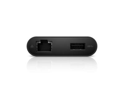 DELL  YRPDK Adaptateur et connecteur de c&acirc;bles USB Type-C HDMI/VGA/Ethernet/USB 3.0 Noir