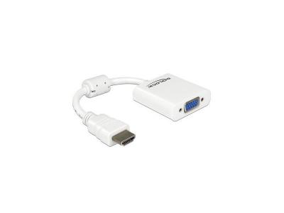 DELOCK Adaptateur -  -  HDMI - HDMI Typ A -> D-Sub15 St/Bu blanc