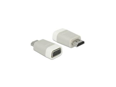 DELOCK  65472 changeur de genre de c&acirc;ble HDMI-A VGA Blanc, Adaptateur