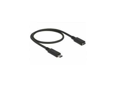 DELOCK KAB USB3.1 C USB Type-C&acute; Buchse Verl&auml;ngerung 0,5 m schwarz 