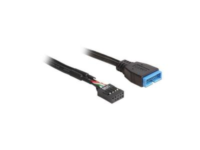 DELOCK  83281 c&acirc;ble USB 0,3 m USB 3.0 USB 2.0 Noir