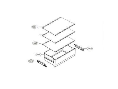 LG Dessus De Bac A Legumes Rep 155a Pour Refrigerateur  - Aht73754304