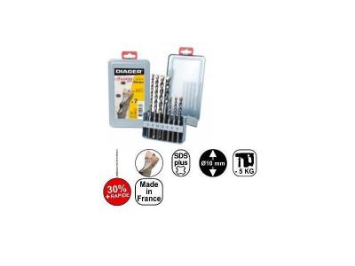 DIAGER  - Coffret forets b&eacute;ton x7 sds+ twister+