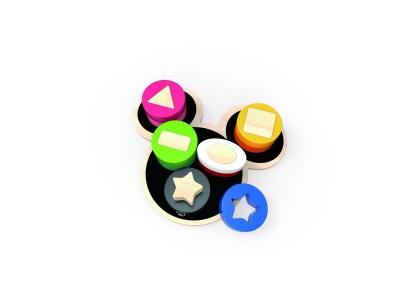  Disney Jeu d'encastrement Mickey Mouse Bois Multicolore