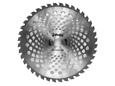 SAMURAI Disque pour d&eacute;broussailleuse 40 dents &Oslash; 250mm Samourai Al&eacute;sage 25,4mm