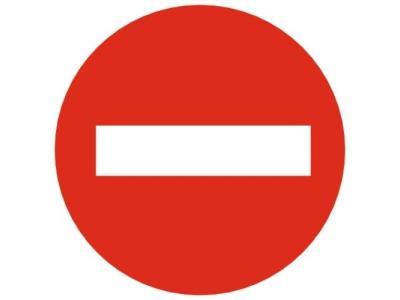 NOVAP Panneau PVC rigide Sens interdit - Dimensions - 80mm de diam&egrave;tre