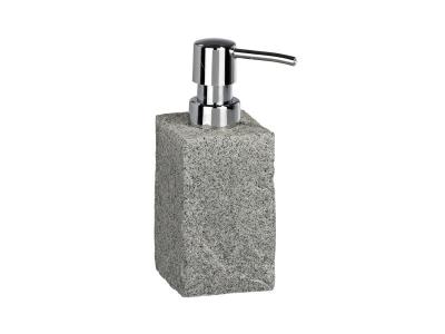 WENKO  - Distributeur de savon design Granit - 9 x 6 x 16 - Gris