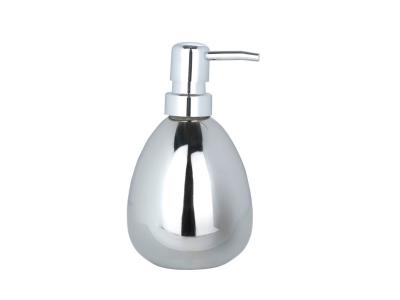 WENKO  Distributeur savon, liquide, porte savon liquide Polaris, chrom&eacute;, c&eacute;ramique, 10x16,5x9,4 cm