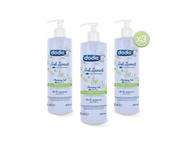 DODIE  Gel Lavant 3en1 - Flacon Pompe 500ml Lot De 3
