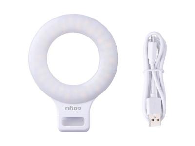 DOTZ Anneau lumineux LED D&ouml;rr pour Smartphone SLR-9 Blanc