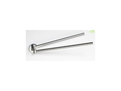 BEMETA Double porte-serviettes mural rotatif ALFA en Zinc 43,5 x4,5 x6cm--
