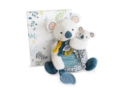 DOUDOU ET COMPAGNIE Yoca Le Koala - Pantin Koala Gm Avec B&eacute;b&eacute; & Anneau De Dentition