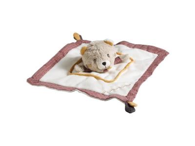 SAUTHON Doudou mouchoir ours timouki  LCDM1