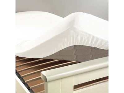 DOUCEUR D INTERIEUR Drap housse coton 57 fils blanc 160 x 200 cm