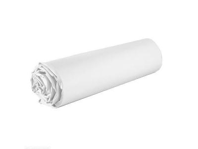 HOME LINGE PASSION Drap housse uni 100% coton - Bonnet 25cm - Blanc - 140x190 cm - Blanc