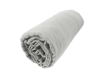 GENERIQUE Drap housse Gaze de Coton 160 x 200 cm Gris Clair