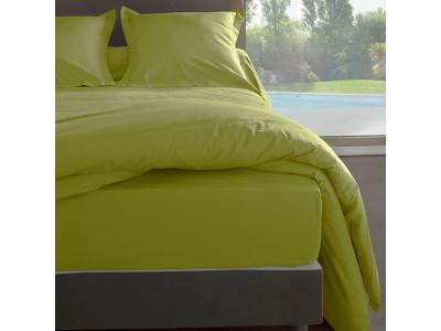 VENT DU SUD Drap Housse Bambou En Percale De Coton 80 Fils 160 X 200 X 30 Cm