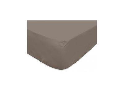 SOLEIL D OCRE Drap housse 140x200 cm en coton 57 Fils SOLEIL D'OCRE taupe