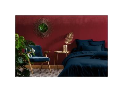 BLANC AVENUE Drap plat 1 personne 180x290 cm satin de coton bleu