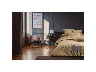 BLANC AVENUE Drap plat satin de coton 180x290 cm beige BA80-1829 LIN