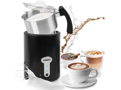 DURONIC Mousseur &Agrave; Lait &Eacute;lectrique Automatique 500w Capacit&eacute; 500 Ml Mousse Chaude Ou Froide Et Lait Chaud  Mf500 Bk