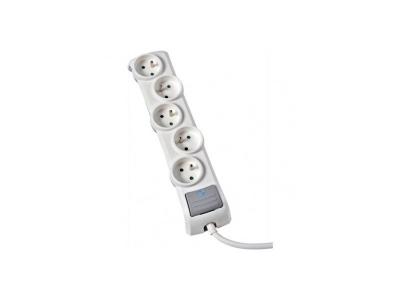  L&eacute;b&eacute;no&iuml;d 012715 Rallonges Multiprises, Plastique, 3680 W, Blanc/Gris
