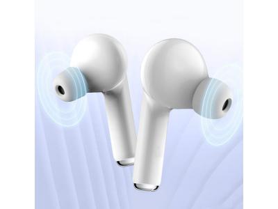 AVIZAR Ecouteurs Sans Fil Bluetooth Oreillettes Intra-auriculaires Dock de charge Blanc