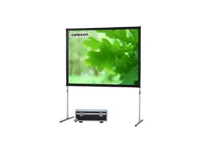 CELEXON  &Eacute;cran sur Cadre Pliant Mobile Expert 366 x 206cm, Projection Frontale - &Eacute;crans