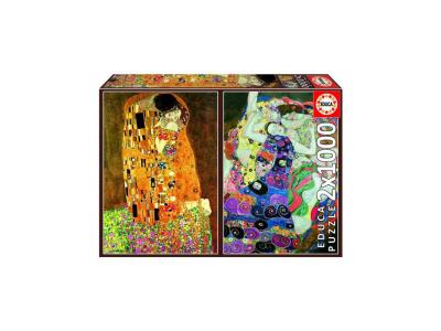 EDUCA PUZZLE 2x1000 PIECES : LE BAISER ET LA VIERGE - Gustav KLIMT