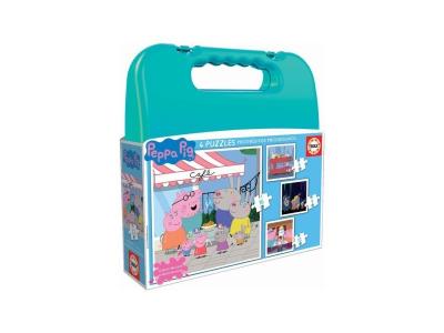 EDUCA Set de 4 Puzzles  Peppa Pig Progressive (6-9-12-16 pcs) 