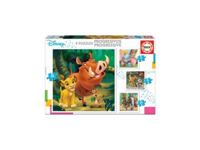 EDUCA  Borras Progre Animals Dumbo+bambi+lion King Puzzle Multicolore 3-6 Years