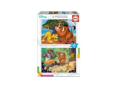 EDUCA  Borras Puzzle The Lion King 2x20 Pieces Multicolore