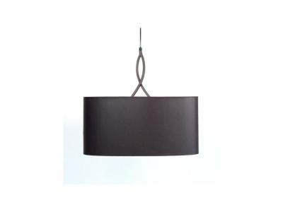  EL&Eacute;GANCE - Suspension cylindrique tissu marron