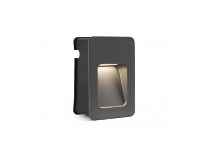 FARO BARCELONA Faro - Applique ext&eacute;rieure encastrable Nase-2 LED IP44 - Gris 13,5 cm