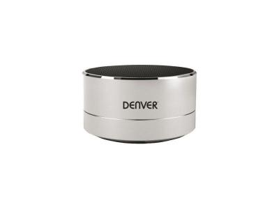 DENVER  Electronics BTS-32 Haut-Parleur Bluetooth Argent&eacute;