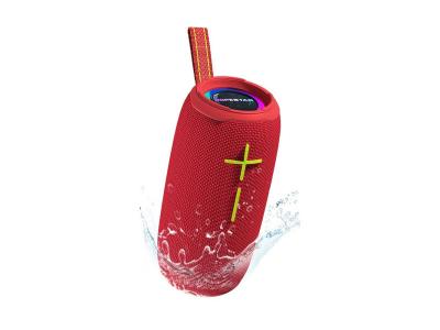 YONIS Enceinte bluetooth waterproof puissante 10w autonomie 4-6h lumi&egrave;re rythmique ipx6 rouge  