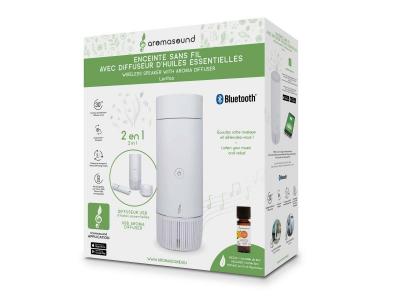 AROMASOUND Enceinte sans fil avec diffuseur usb lantao  blanc
