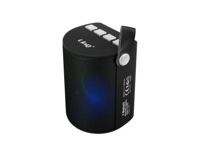 LINQ Enceinte Bluetooth Led Multicolore Radio Fm Port Usb Micro Sd  Argent