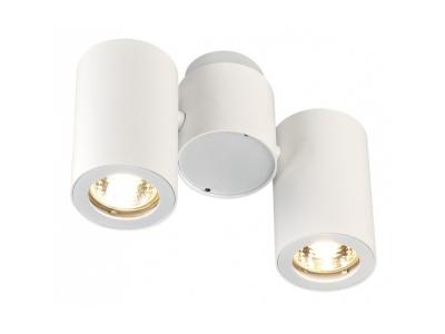SLV Enola_b Spot Double, Applique Et Plafonnier, Blanc, 2xgu10, Max. 2x50w