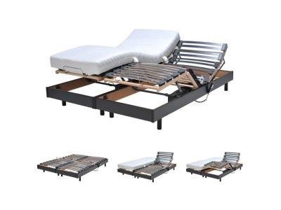 LE QUAI DES AFFAIRES Ensemble 2 sommiers relaxation &eacute;lectrique FLEXPUR 80x200 / Noir