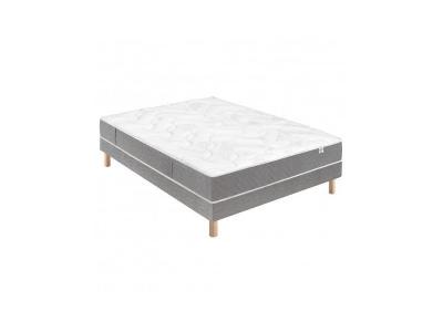 DOUCES NUITS Ensemble Matelas Cicareve - 667 ressorts ensach&eacute;s + Sommier Base Morpho 90x200