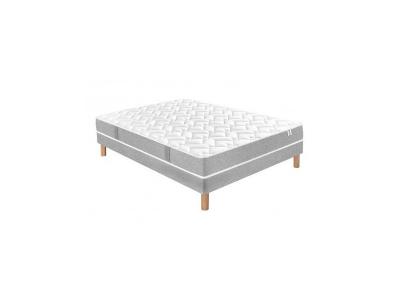 DOUCES NUITS Ensemble Maeva Mousse HR 35g/m3 + Sommier Base Ferme 140x190
