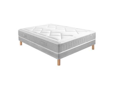 DOUCES NUITS Ensemble Mary Mousse HR 55kg/m3 + Sommier Base Morpho 140x200
